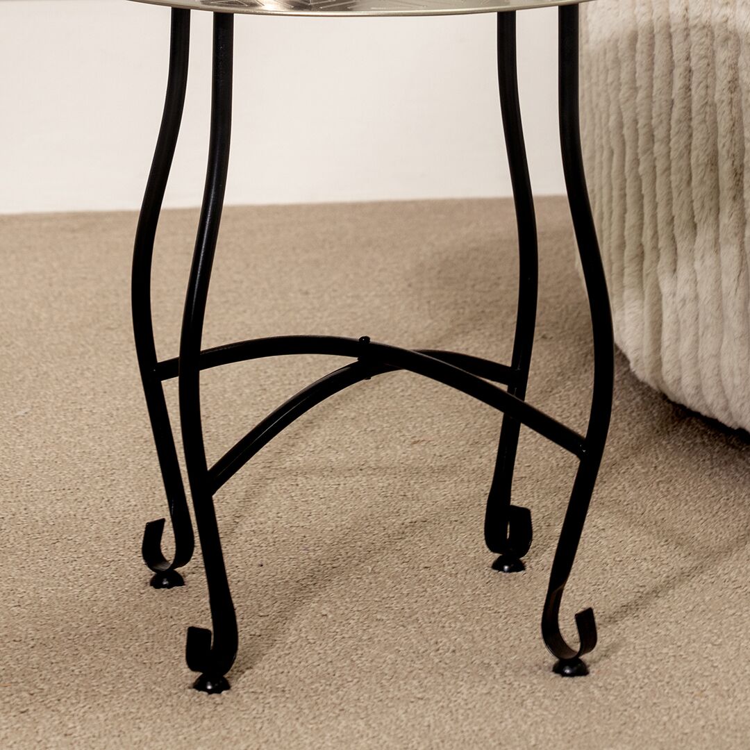 Siv Metal Moroccan end table nickle 40x40x45 cm - Image 4