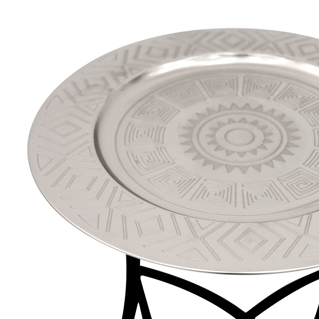 Siv Metal Moroccan end table nickle 40x40x45 cm - Image 3