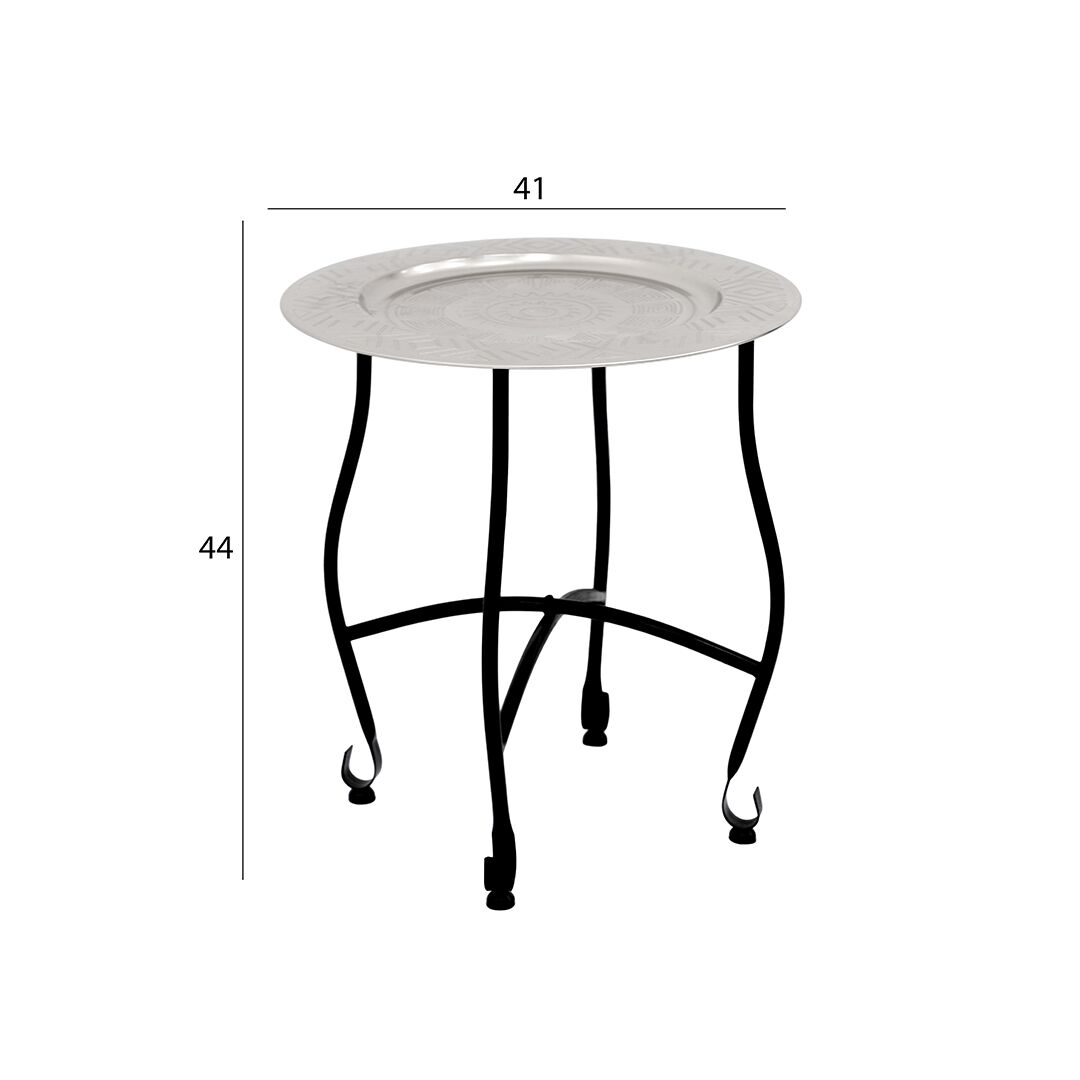 Siv Metal Moroccan end table nickle 40x40x45 cm - Image 2