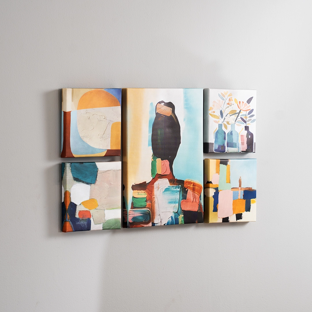 Elm set of 5 canvas art - Image 4