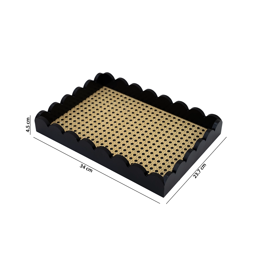 Auden wooden deco tray 34X23.7X4.5cm - Image 2
