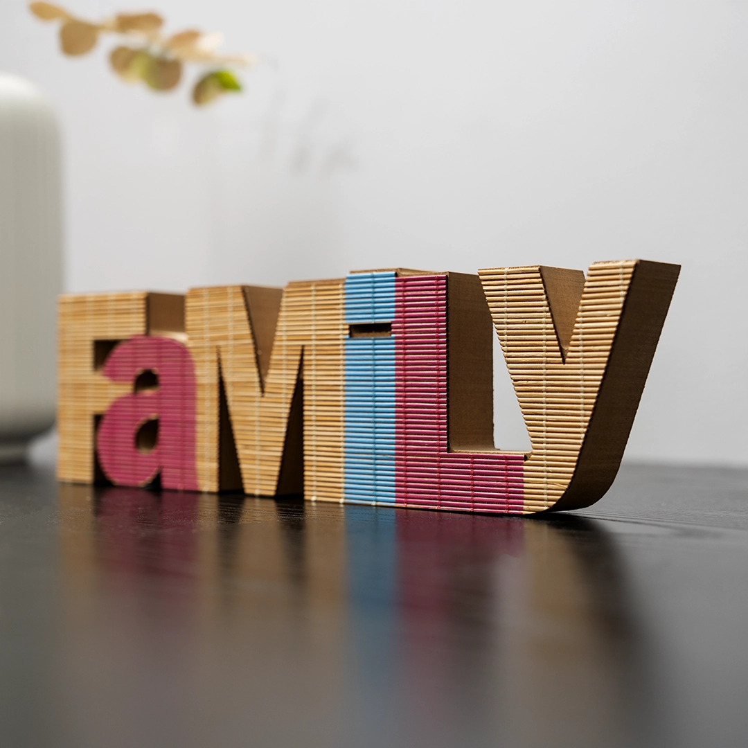 Auden wooden family accent 30X8.6X2.8cm - Image 4