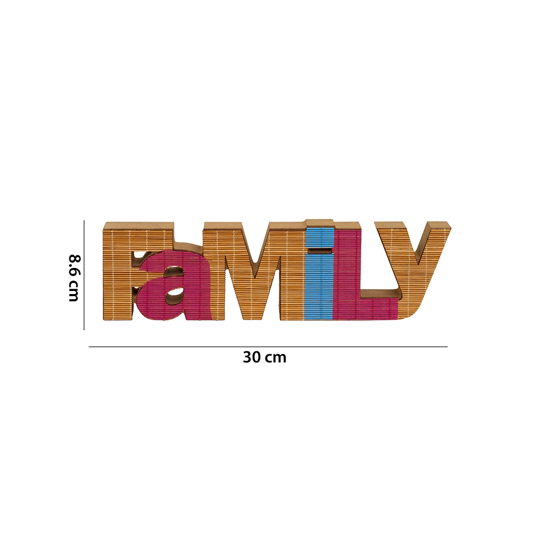 Auden wooden family accent 30X8.6X2.8cm - Image 2