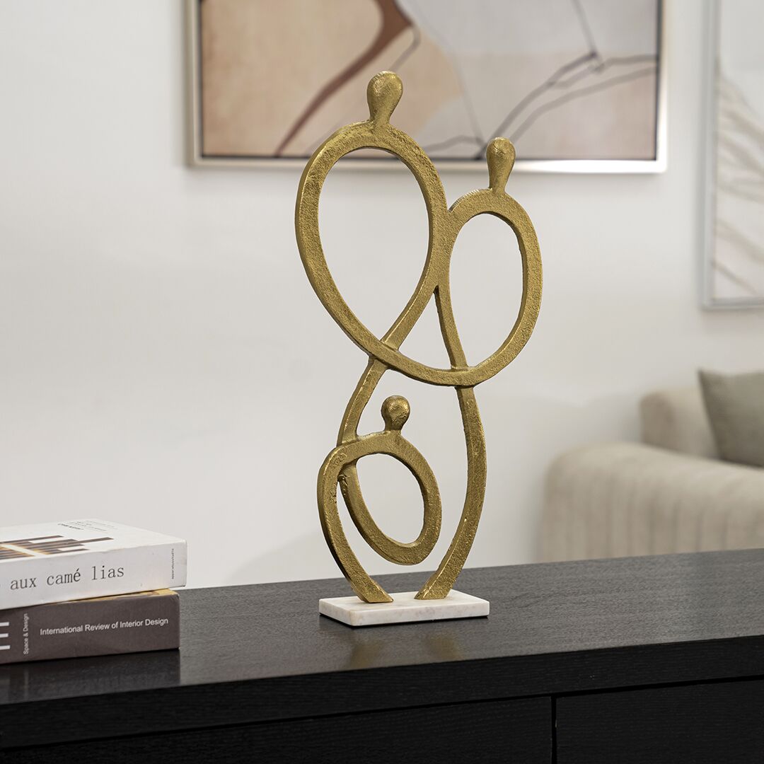 Casa Metal marble accent gold 26.5x8x52.5cm - Image 3