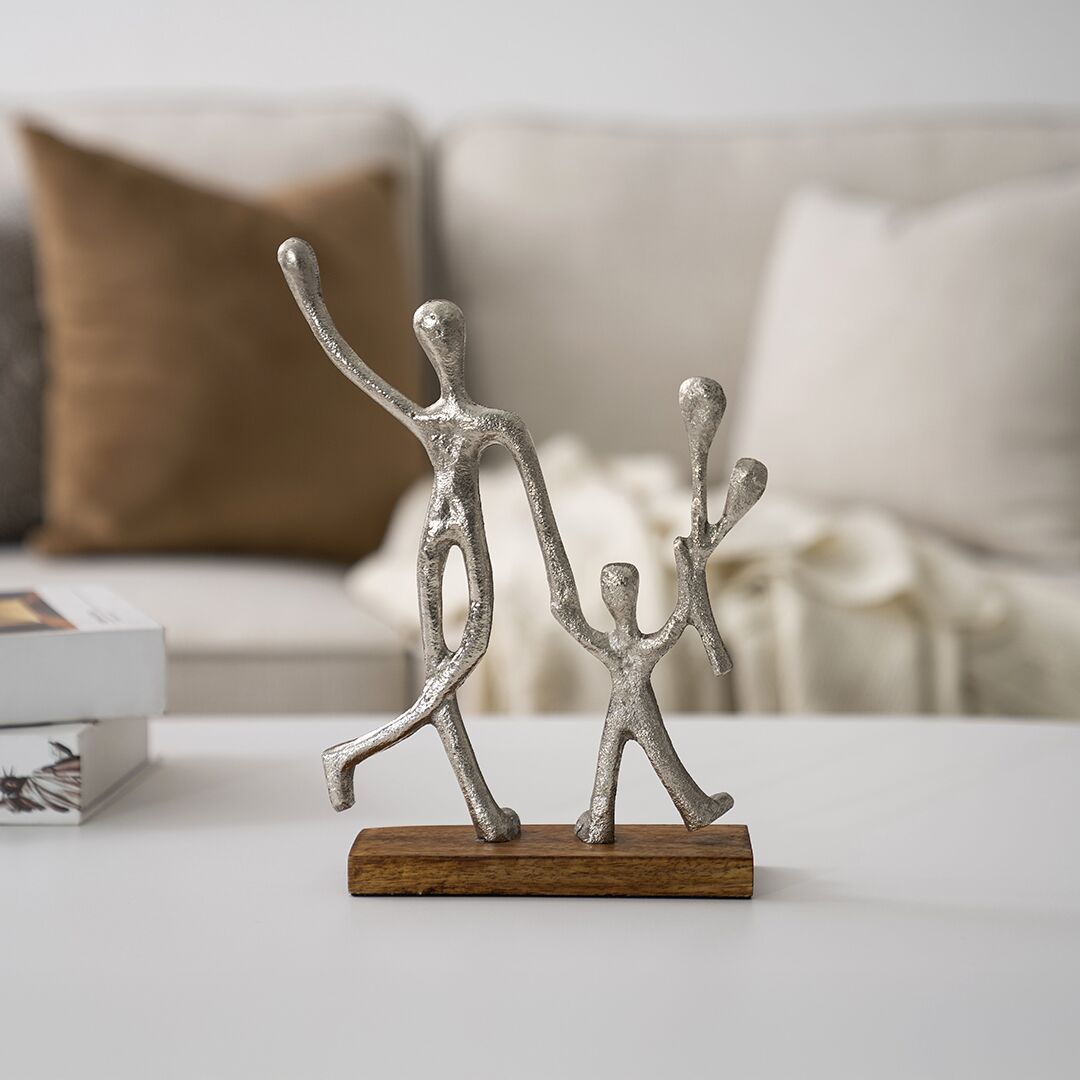 Casa Metal wood accent Nickle 22X7X34 cm