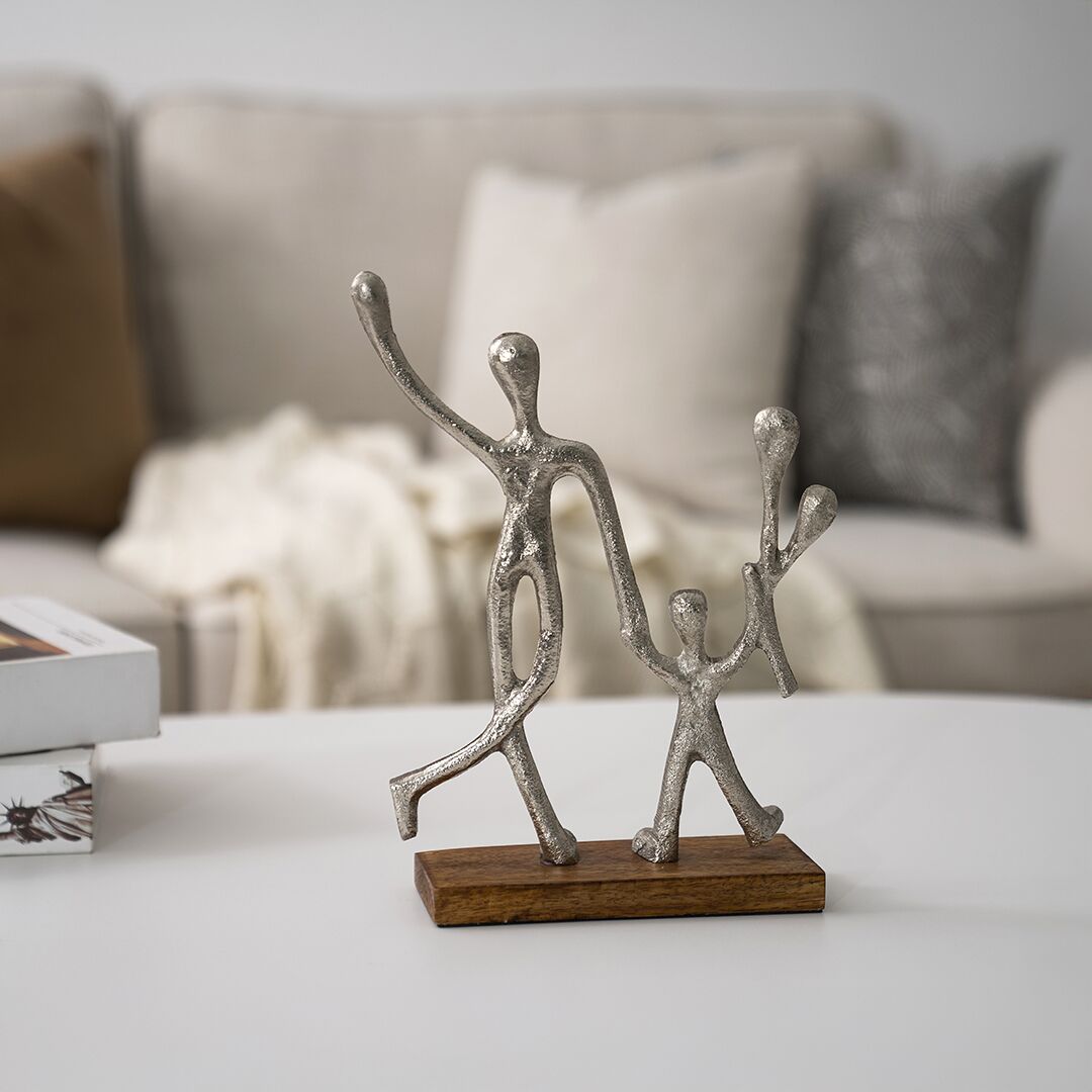 Casa Metal wood accent Nickle 21×7.5×27.5cm - Image 3
