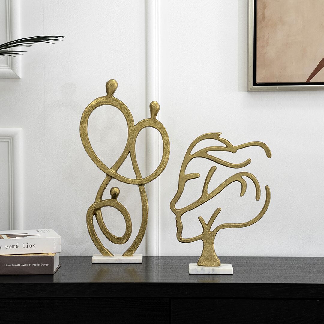 Casa Metal marble accent gold 26.5x8x37cm - Image 4