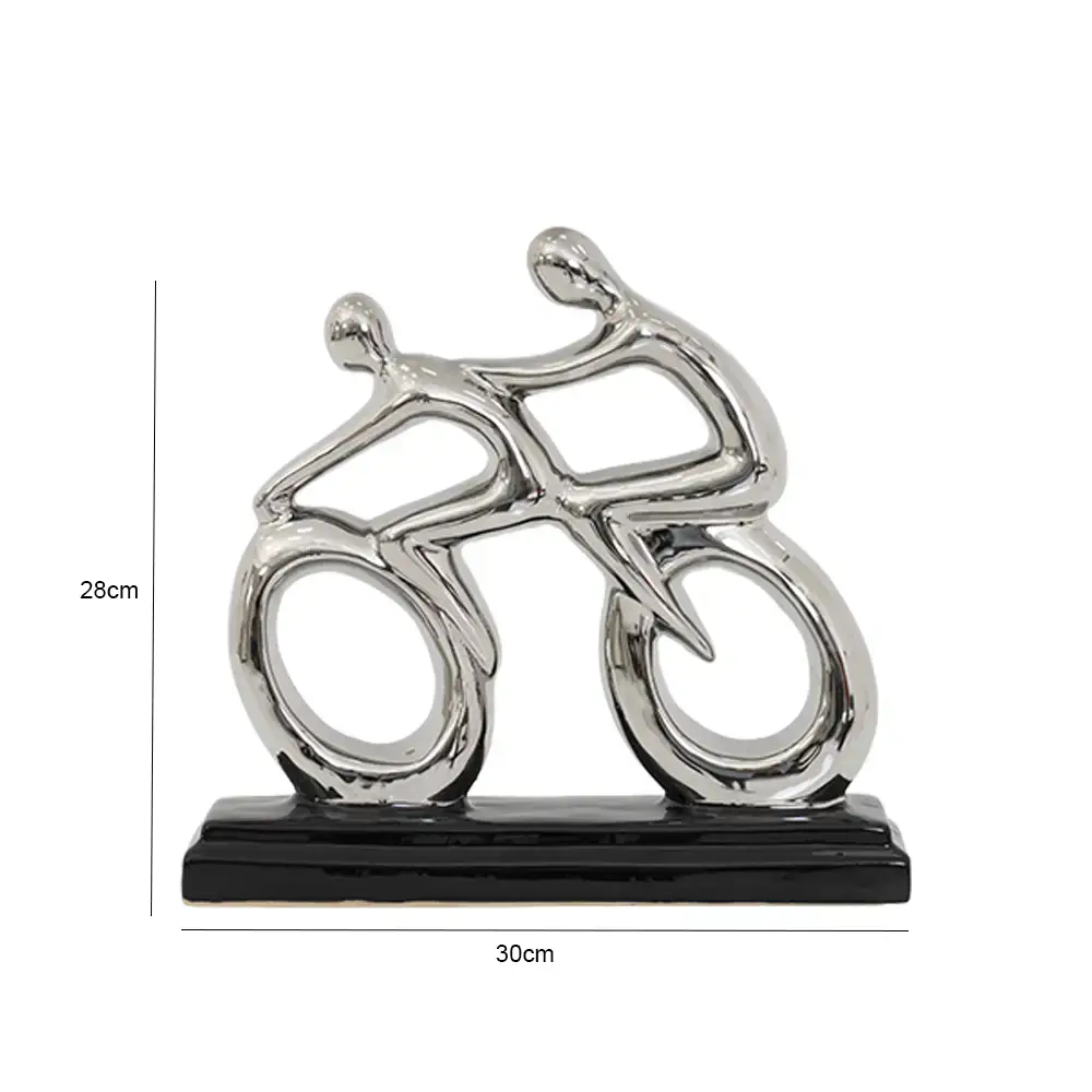 Delyn ceramic silver cycling men accent 30*6.5*28 cm - Image 2