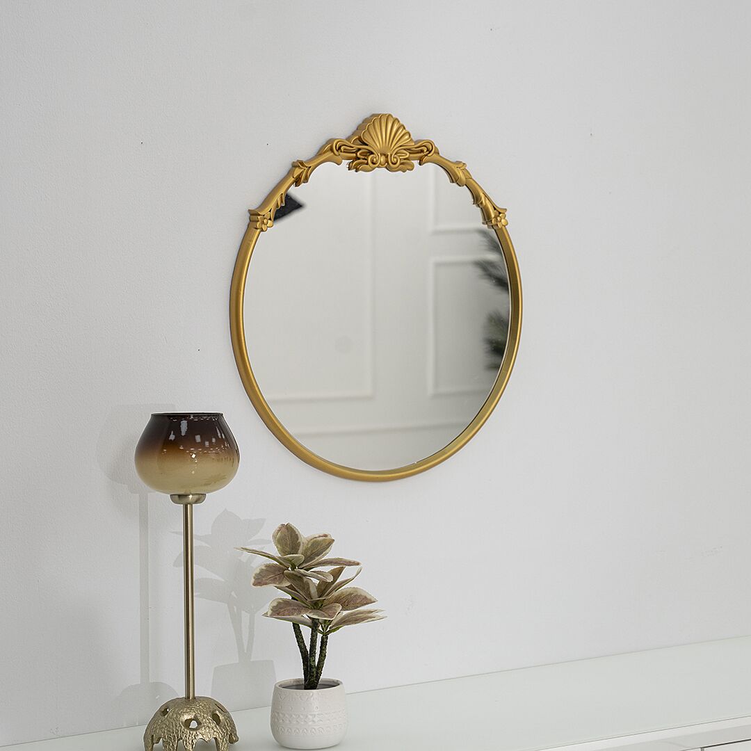 sierra decorative wall mirror gold 53×2.5x50cm - Image 4