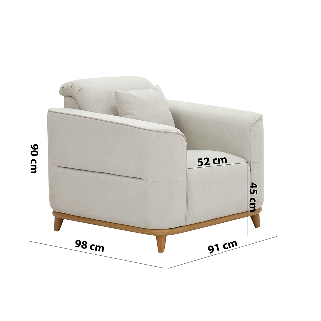 Bronx Single Seater Sofa - Image 3