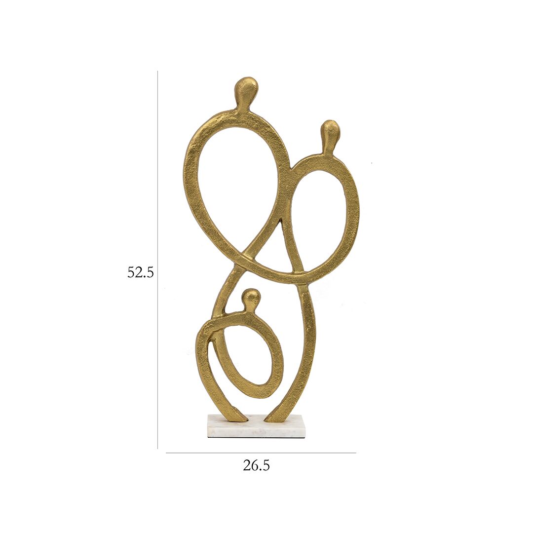 Casa Metal marble accent gold 26.5x8x52.5cm - Image 2