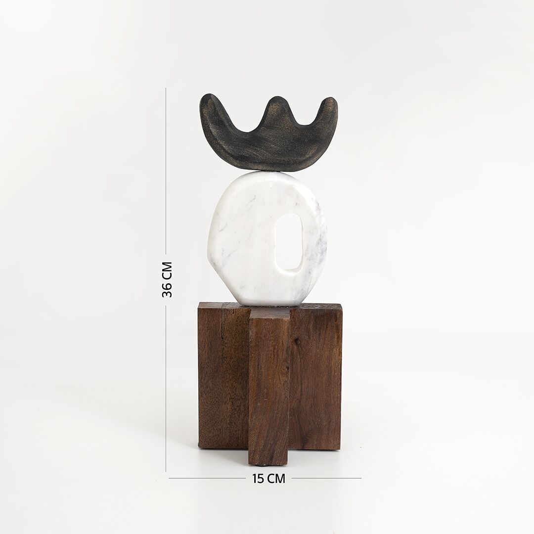 Casa Metal marble accent 15X15X36 cm - Image 2