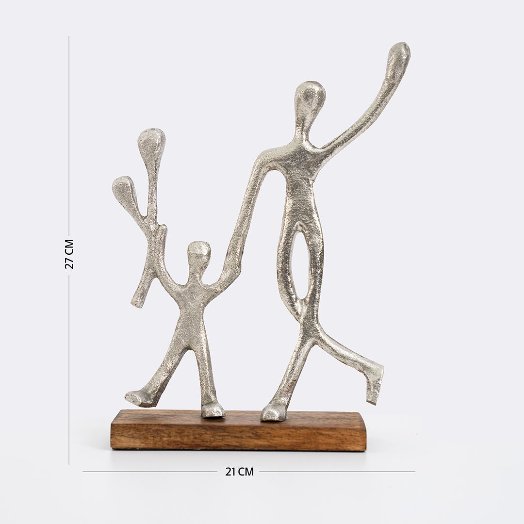 Casa Metal wood accent Nickle 22X7X34 cm - Image 3