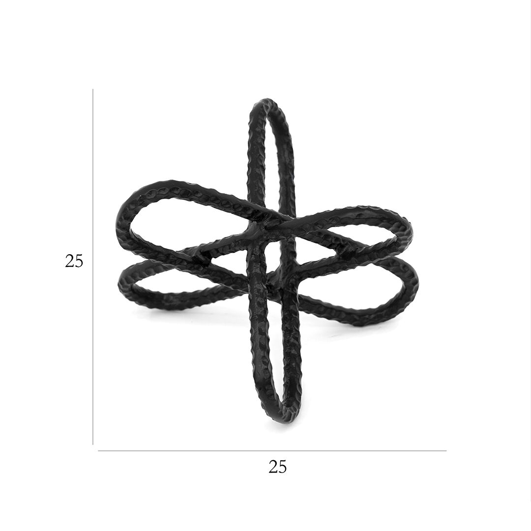 Orline abstract black metal accent 25x25x25cm - Image 2