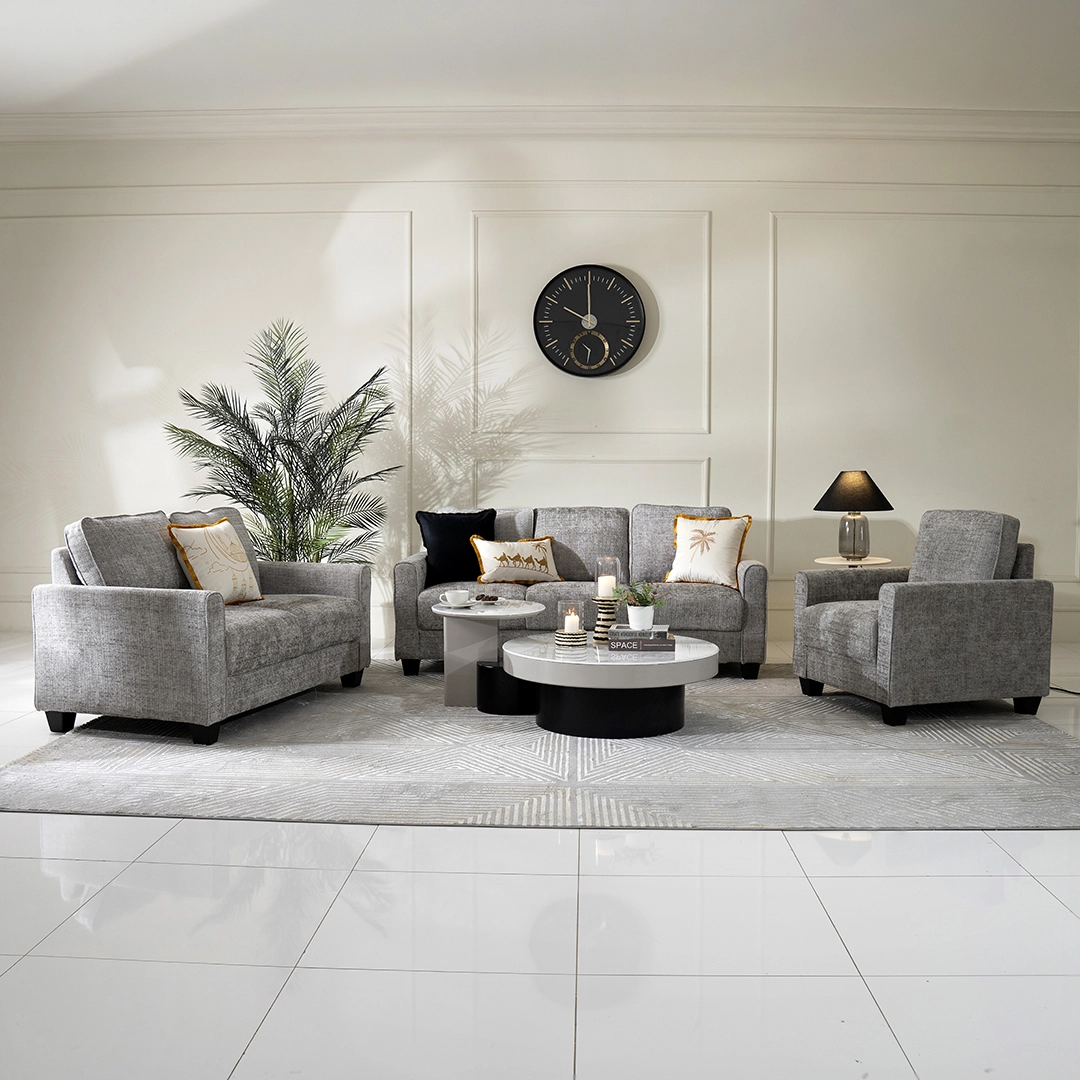 Bloom 6-Seater Sofa Set-Metal Grey - Image 2