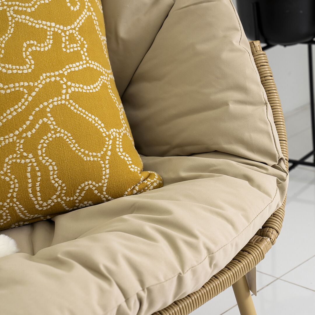 IBIZA 211365 OUTDOOR 2 SEATER CHAIR COL BEIGE (5)
