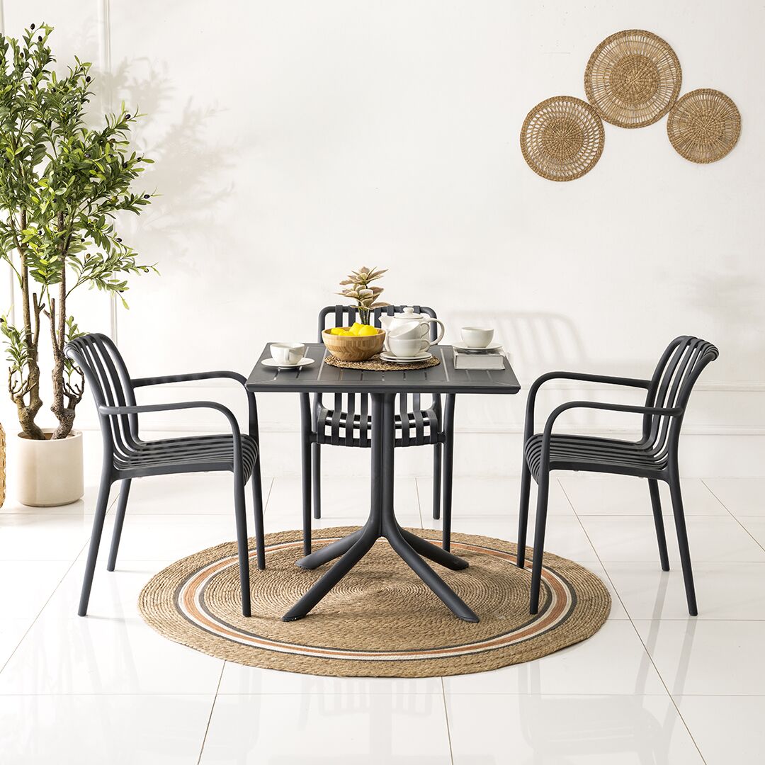 DINO DINING SET 1+4 DARK GREY (2)