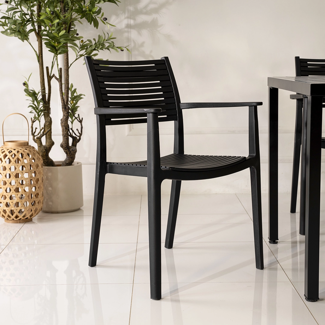 RIO DINING SET 1+4 BLACK (2)