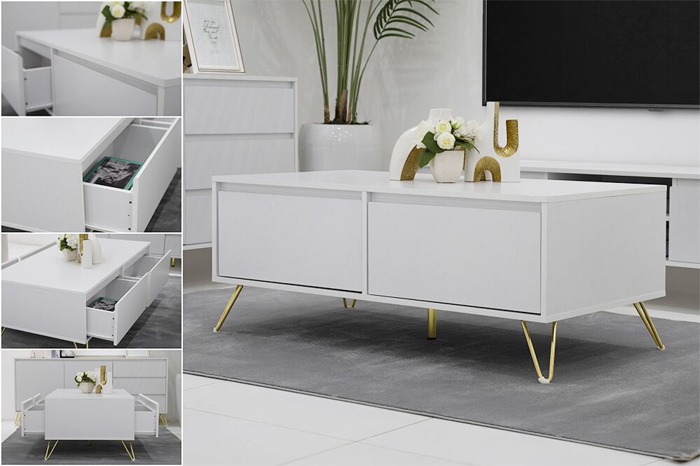 Stellate Coffee Table-White - Image 5