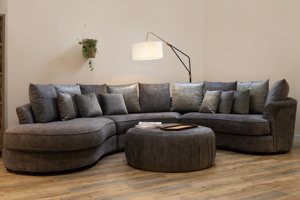 Palm Corner Sofa With Ottoman