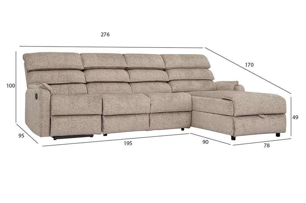 Jasmin Recliner Sofa With Storage - Image 2