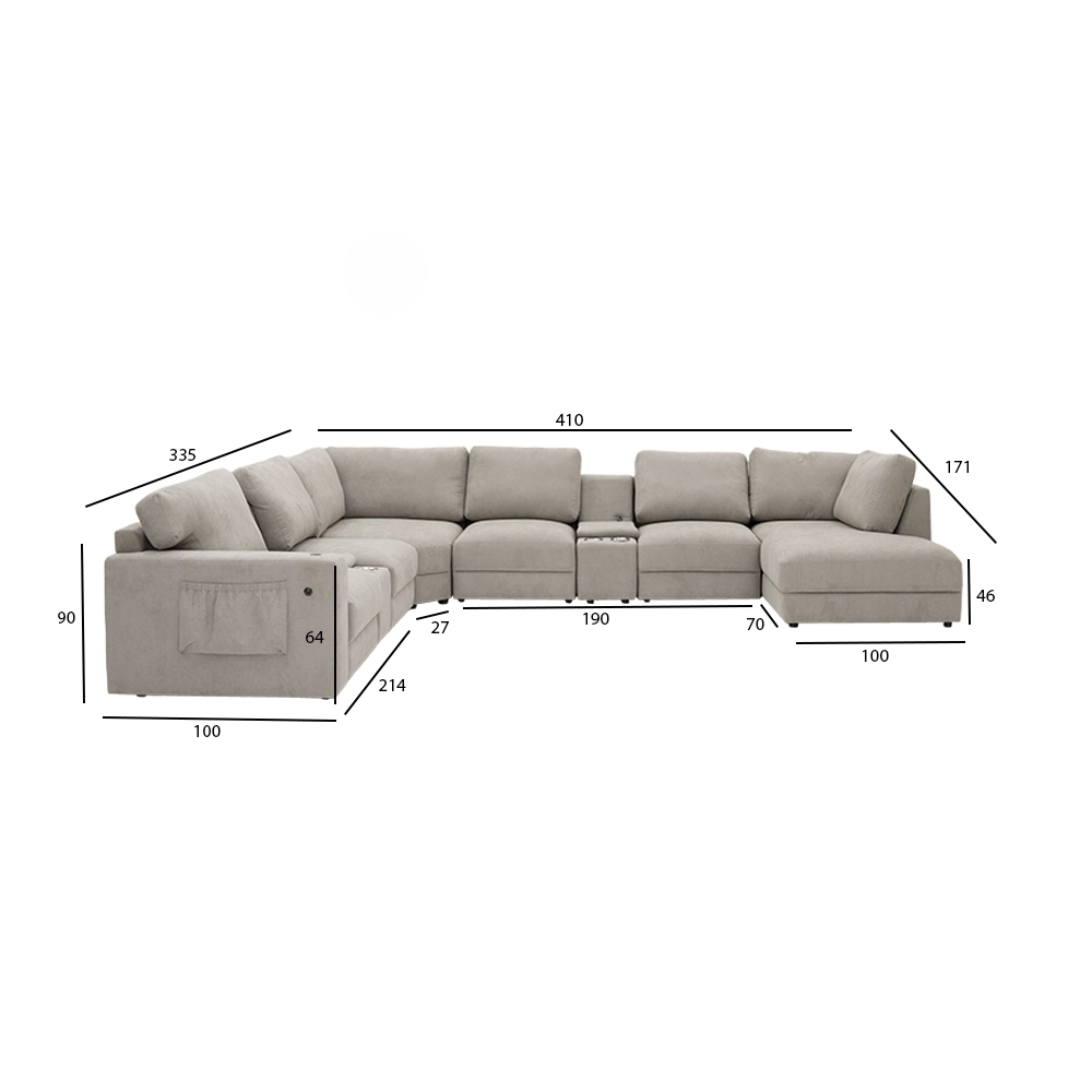 Amelia-Smart Corner Sofa - Image 2