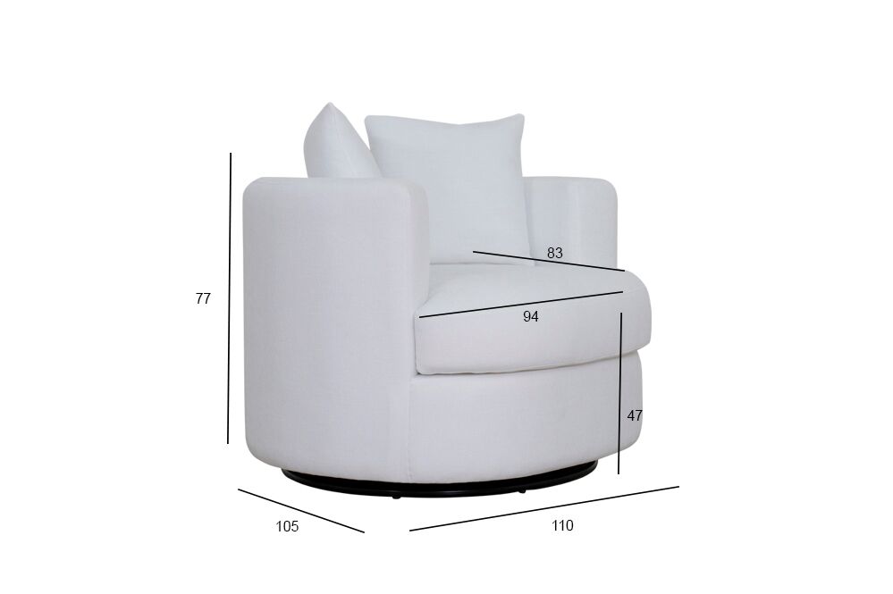 Valentino Swivel Chair - Image 2