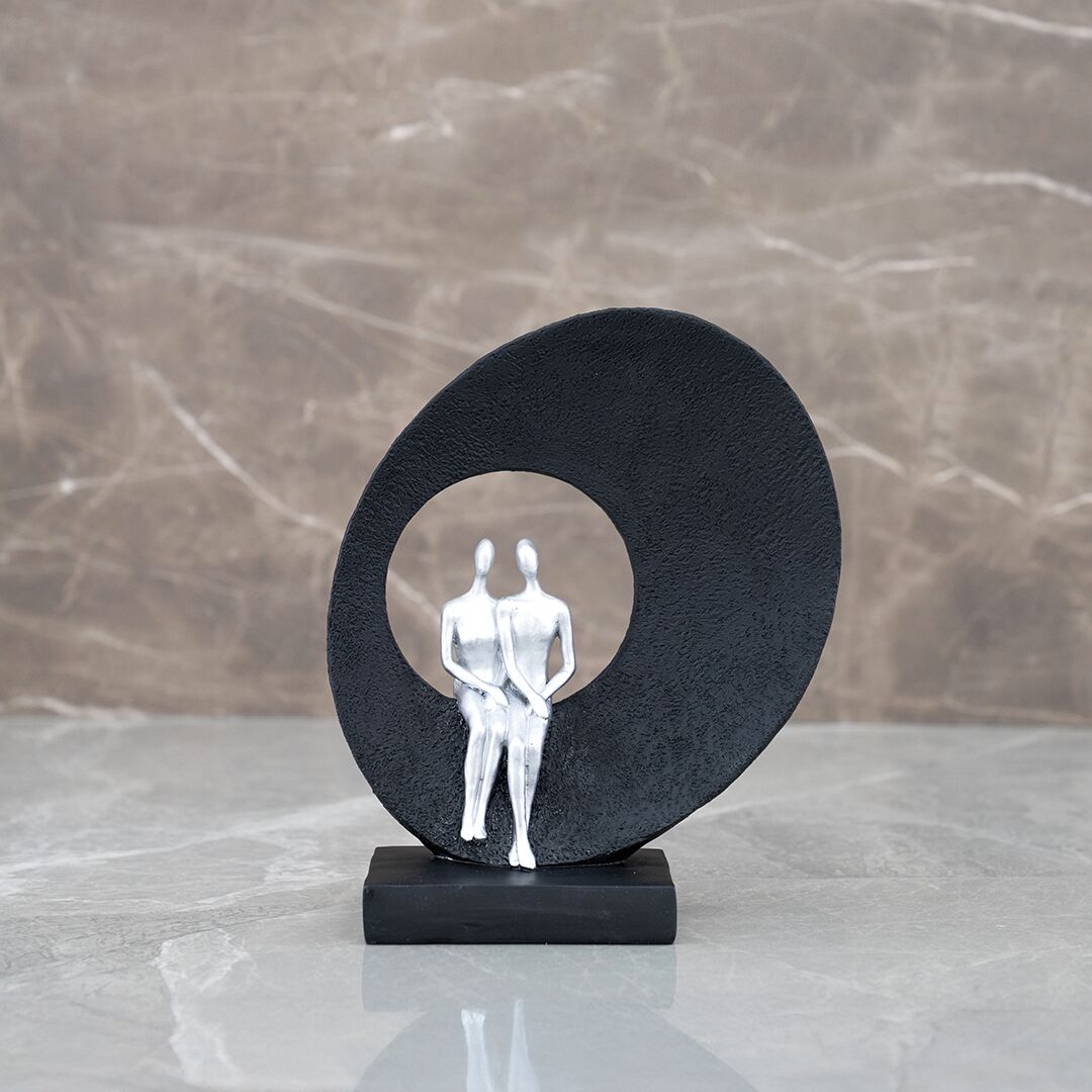 Auric Polyresin couple accent 23 x 10 x 25.5 cm