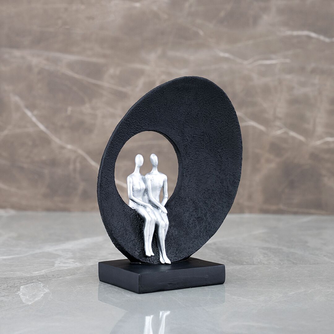 Auric Polyresin couple accent 23 x 10 x 25.5 cm - Image 3