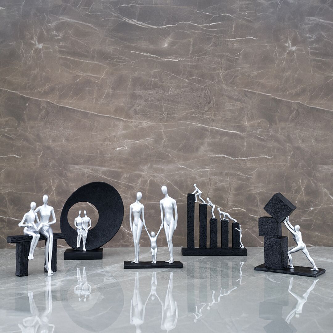 Auric Polyresin couple accent 23 x 10 x 25.5 cm - Image 4