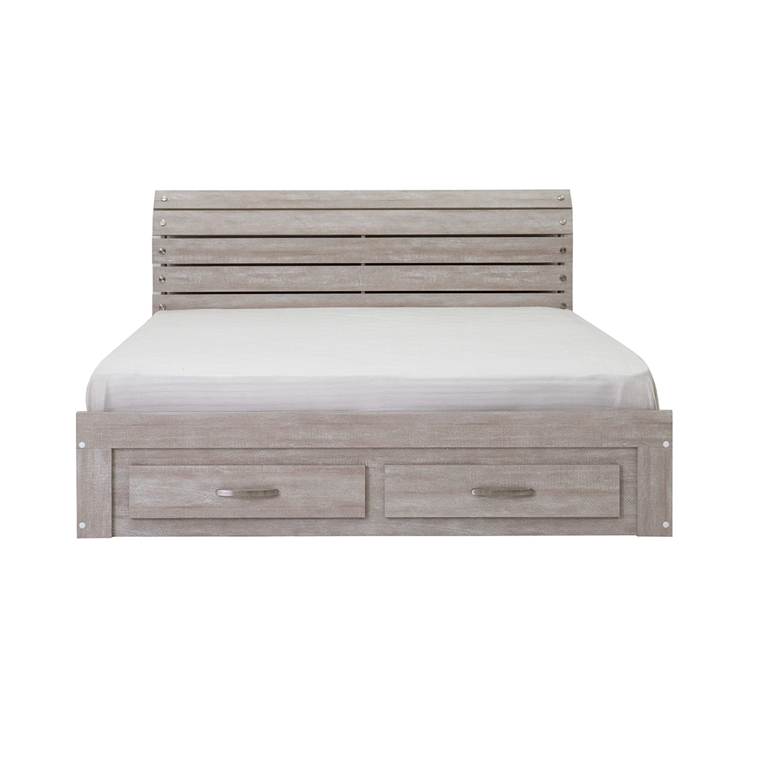 Como Queen Bed With Drawers 160*200 CM-Grey - Image 3