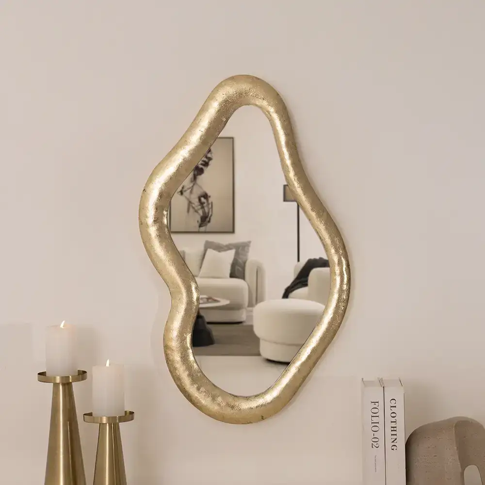 Deyna decorative metal wall mirror 48.9*80.6*5.1 cm - Image 5