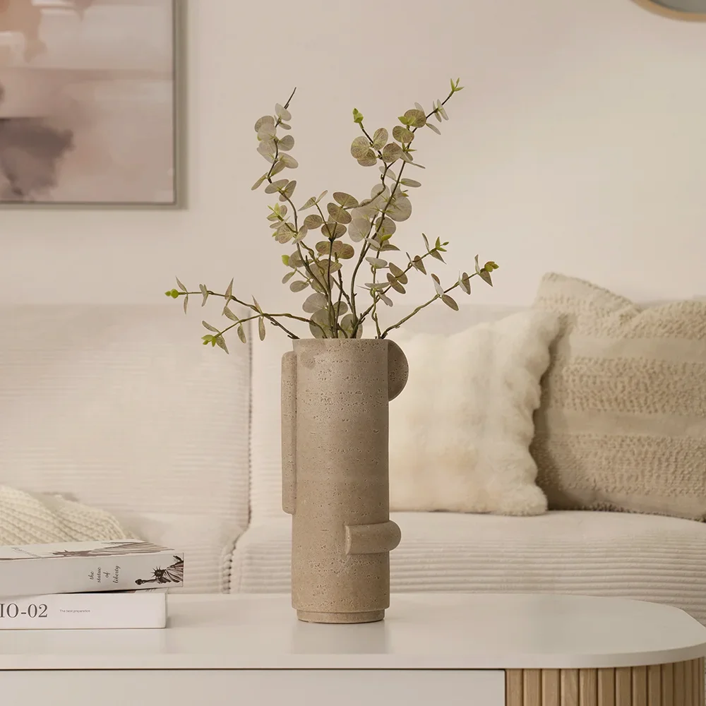 Rabaque travertine vase 16x15x35cm - Image 9