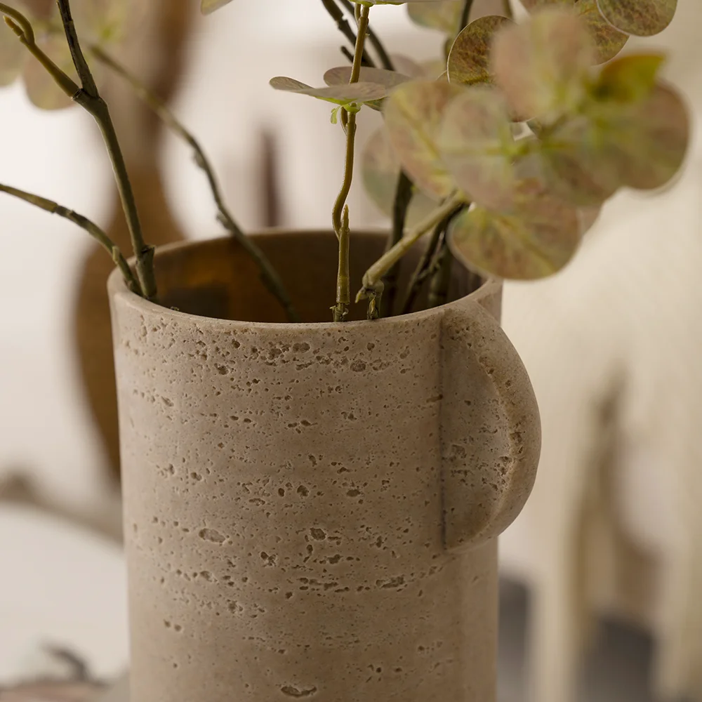 Rabaque travertine vase 16x15x35cm - Image 8