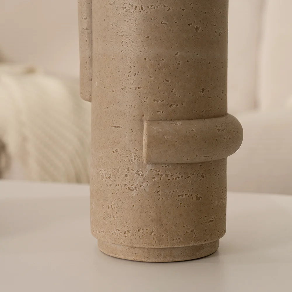 Rabaque travertine vase 16x15x35cm - Image 5