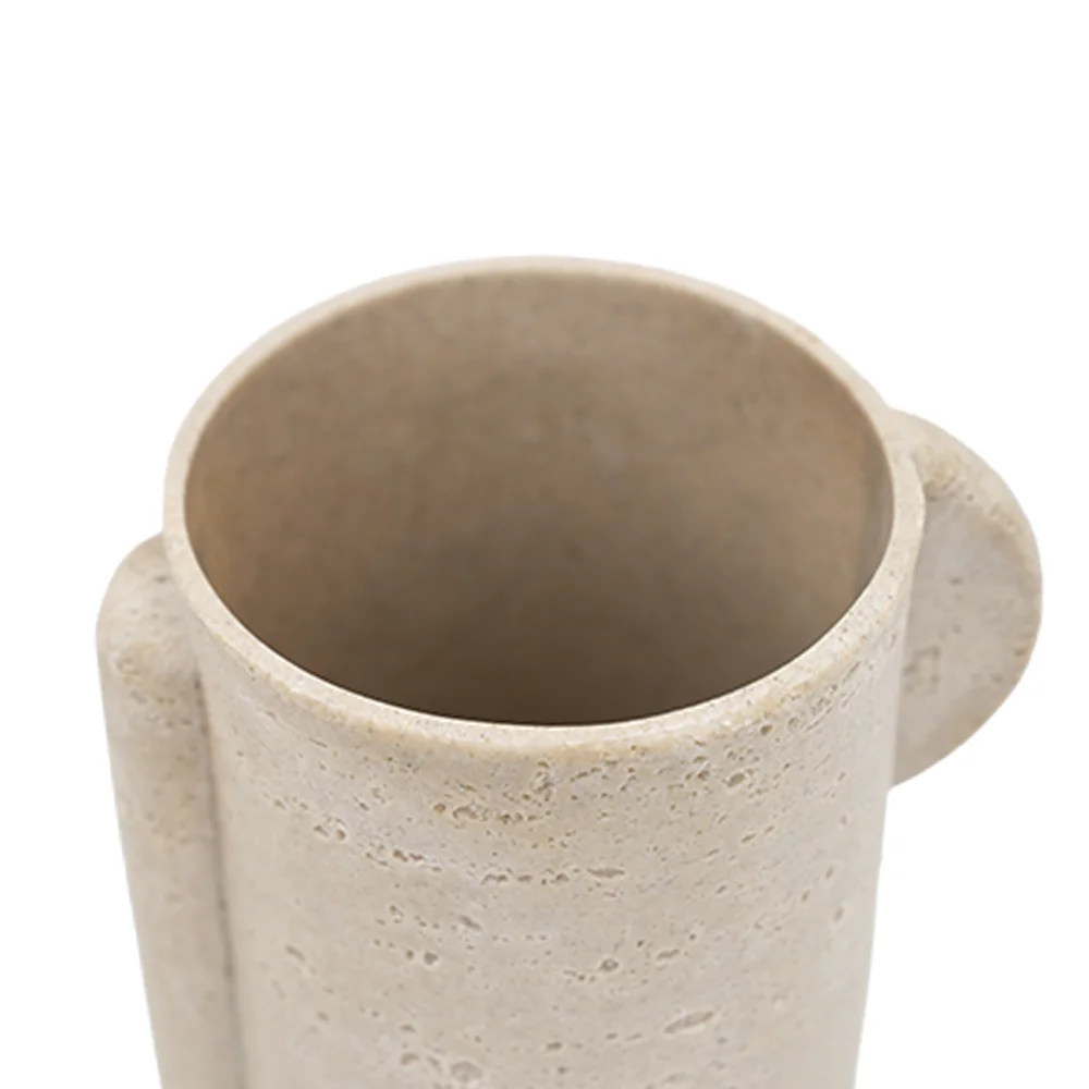 Rabaque travertine vase 16x15x35cm - Image 3