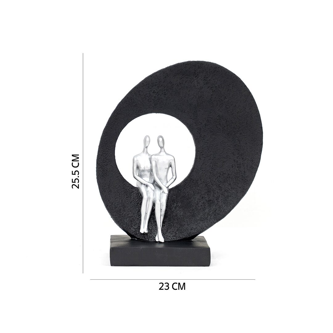 Auric Polyresin couple accent 23 x 10 x 25.5 cm - Image 2