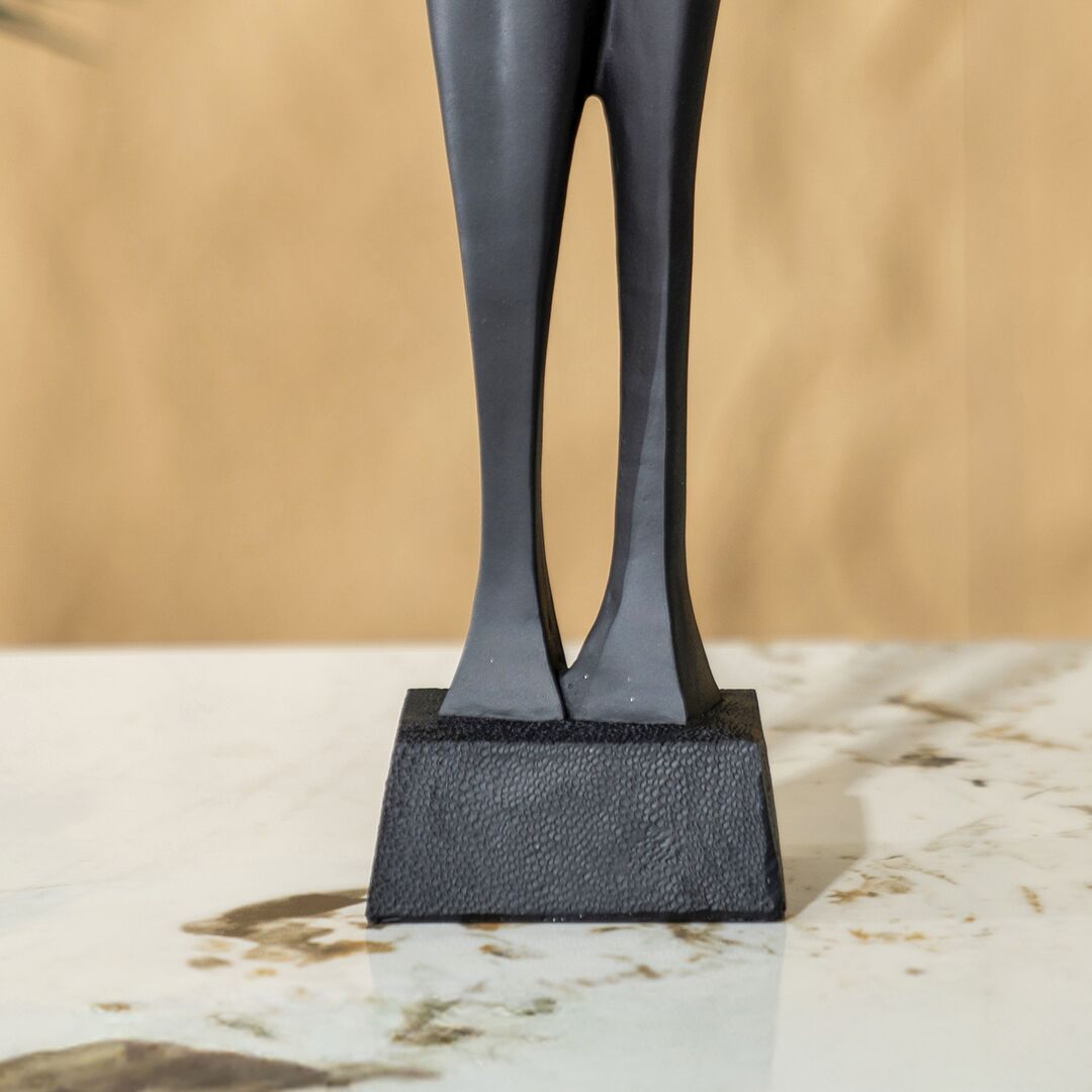 Verdant Polyresin Abstract Couple black figurine 8.4x7x39cm - Image 3