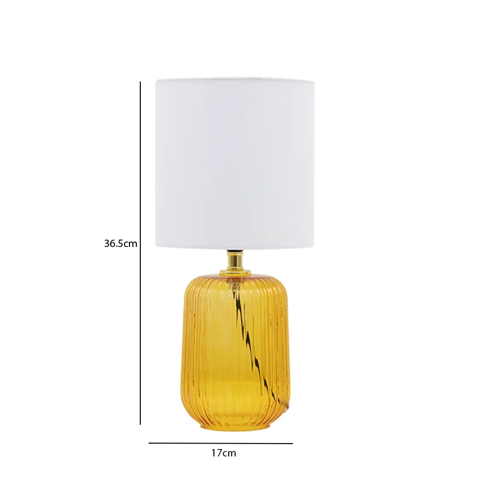 Tria glass table lamp Amber 17x17x36.5cm - Image 2