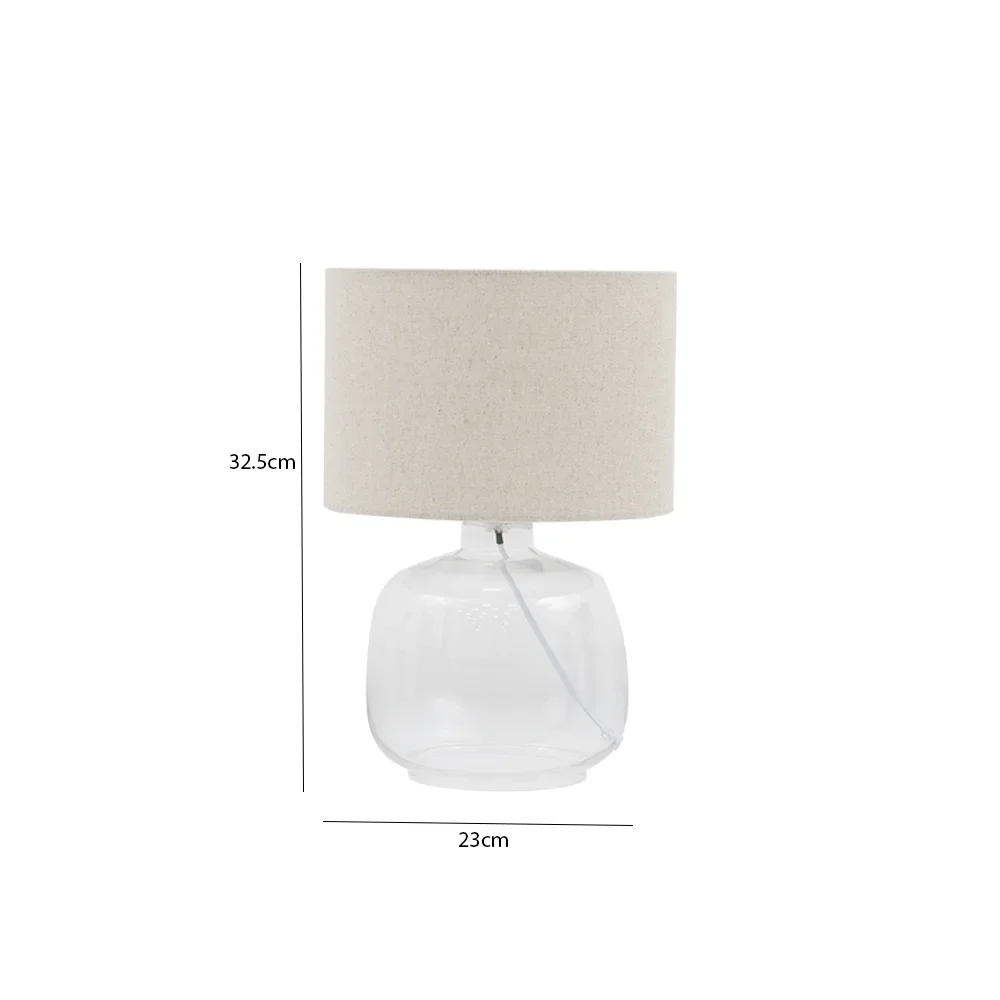 Tria glass table lamp clear 24x24x32.5cm - Image 2