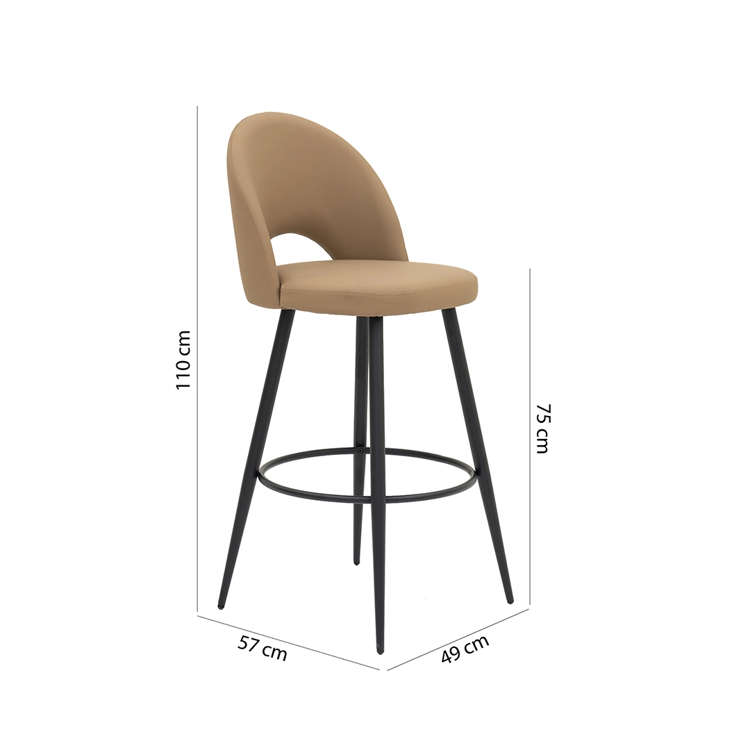 Stella Bar Chair-Brown - Image 2