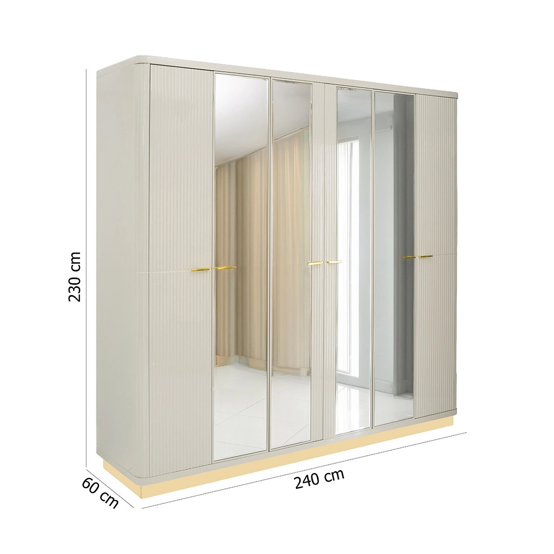 Foresta 6-pcs King Bedroom Set With Hydraulic Storage-180*200cm - Image 4