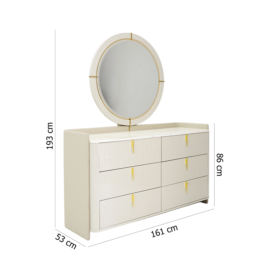 Foresta 6-pcs King Bedroom Set With Hydraulic Storage-180*200cm - Image 5