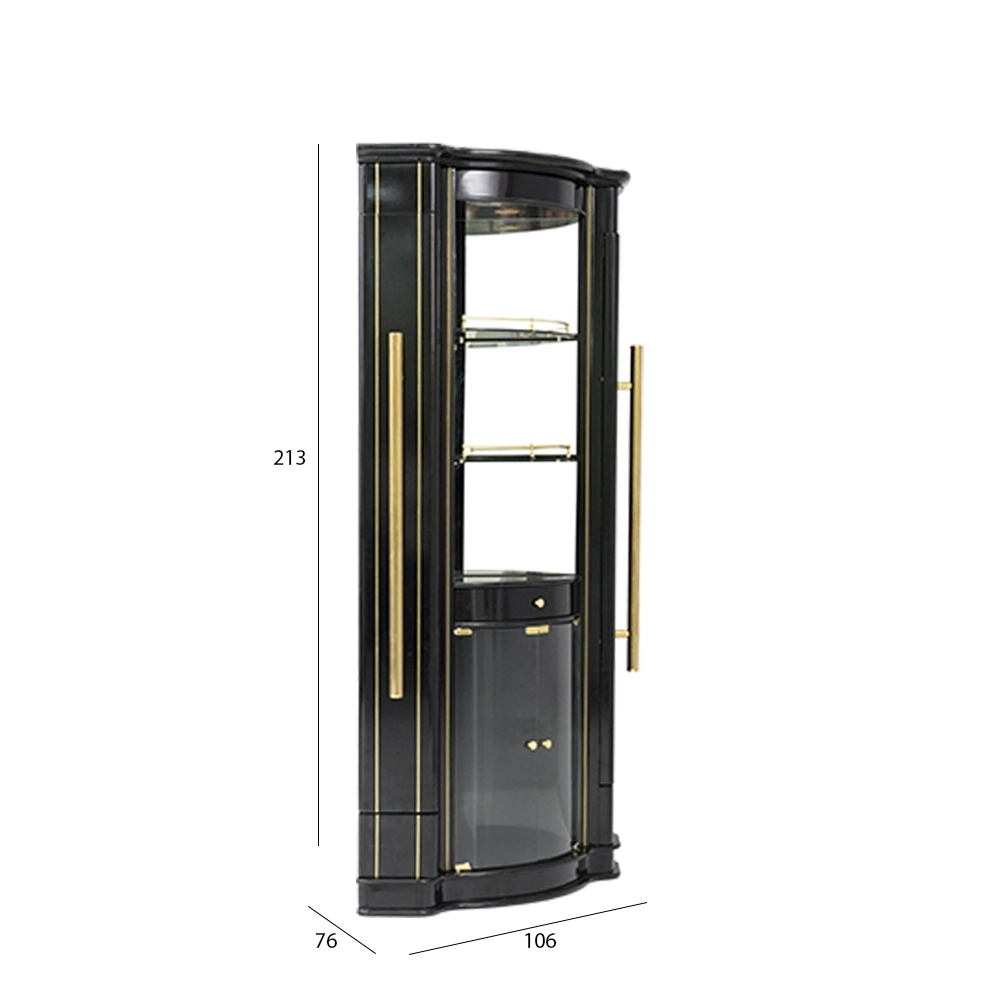 816/T02 Bar Cabinet With Countertop-Black - Image 2