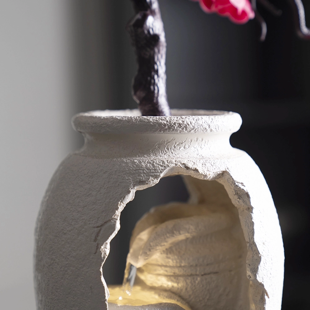 Rivulet Plant Pot Indoor Fountain Beige - Image 3
