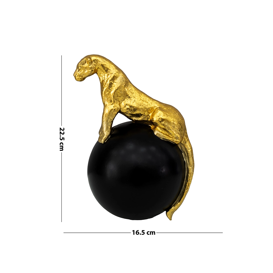 Blake resin sitting leopard 16.5×13.8×22.5 cm - Image 2