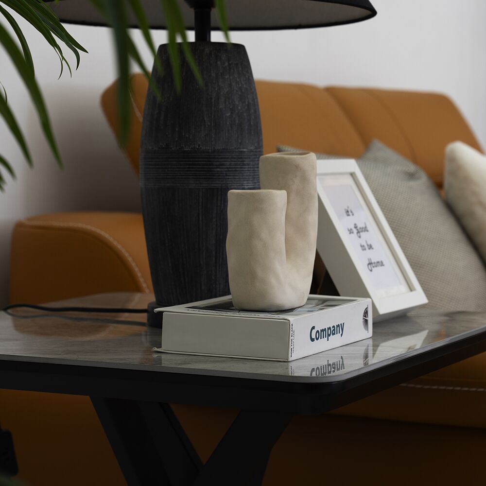 Florence End Table-Grey/Black - Image 5