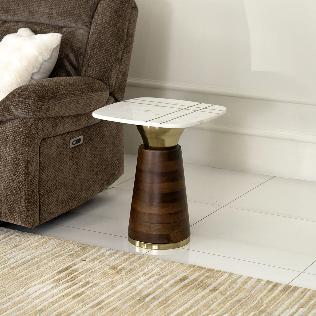 Barley Marble Top End Table - Image 5