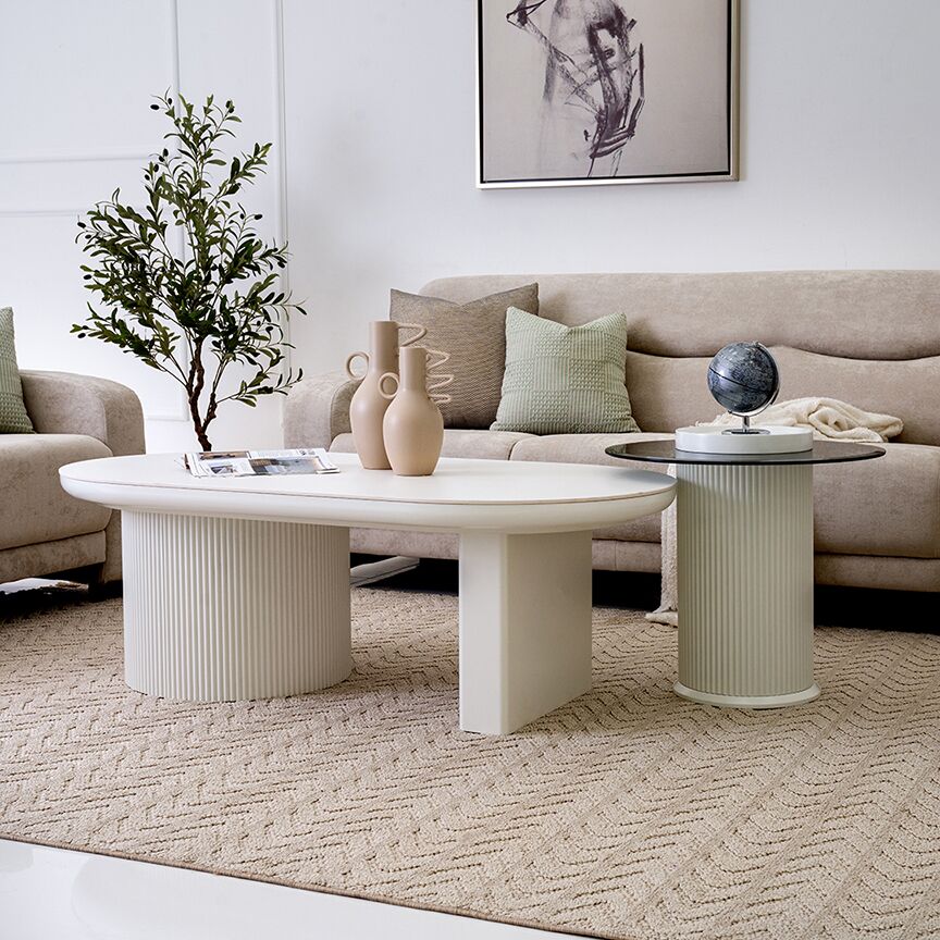 Freedo Coffee Table-Set of 2-Off White - Image 8