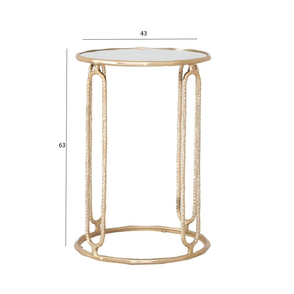 Hammared Nest of tables with Mirror Top - Image 2